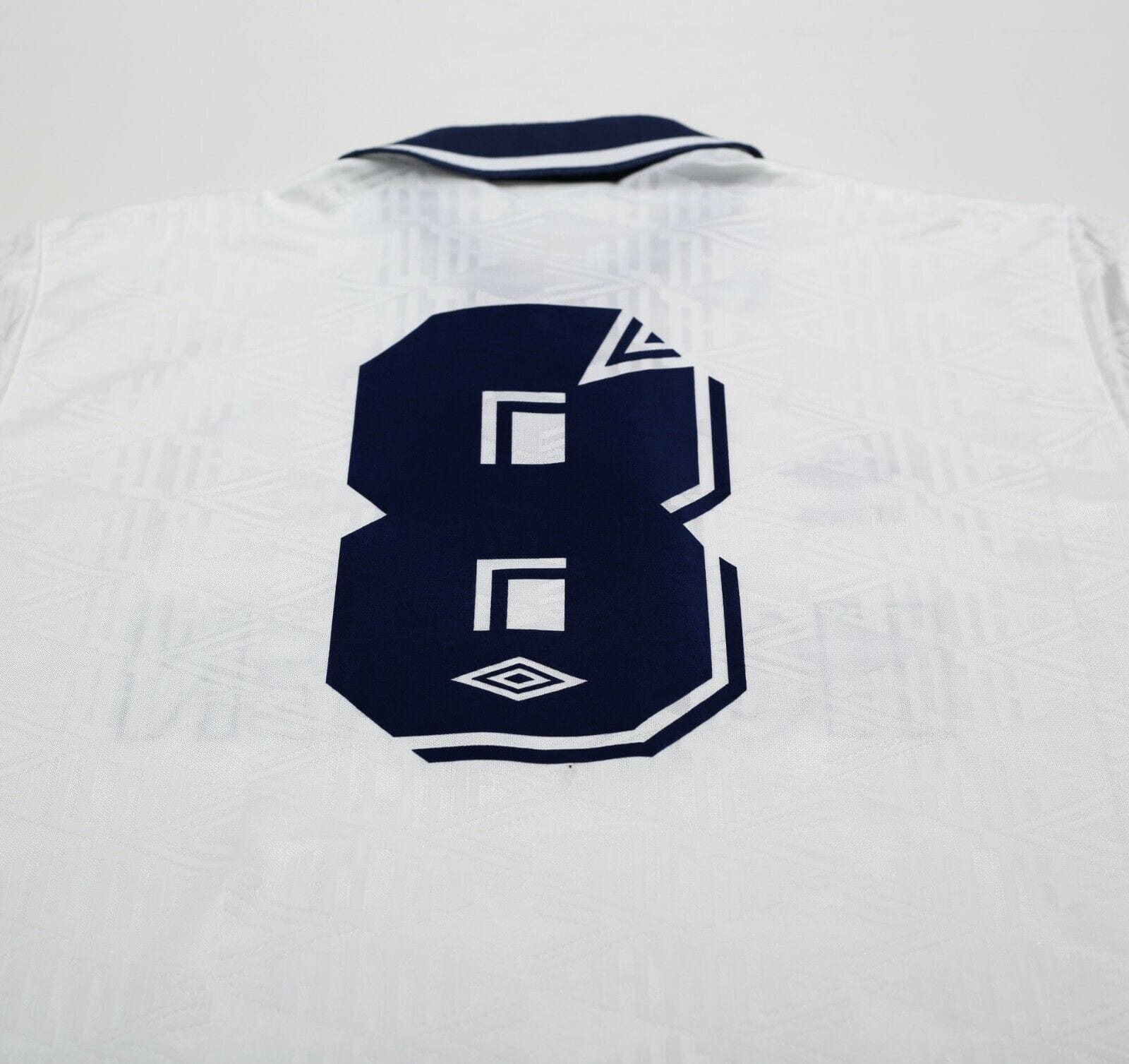 1991/92 GASCOIGNE #8 Tottenham Hotspur Vintage Umbro Home Football Shirt (L)