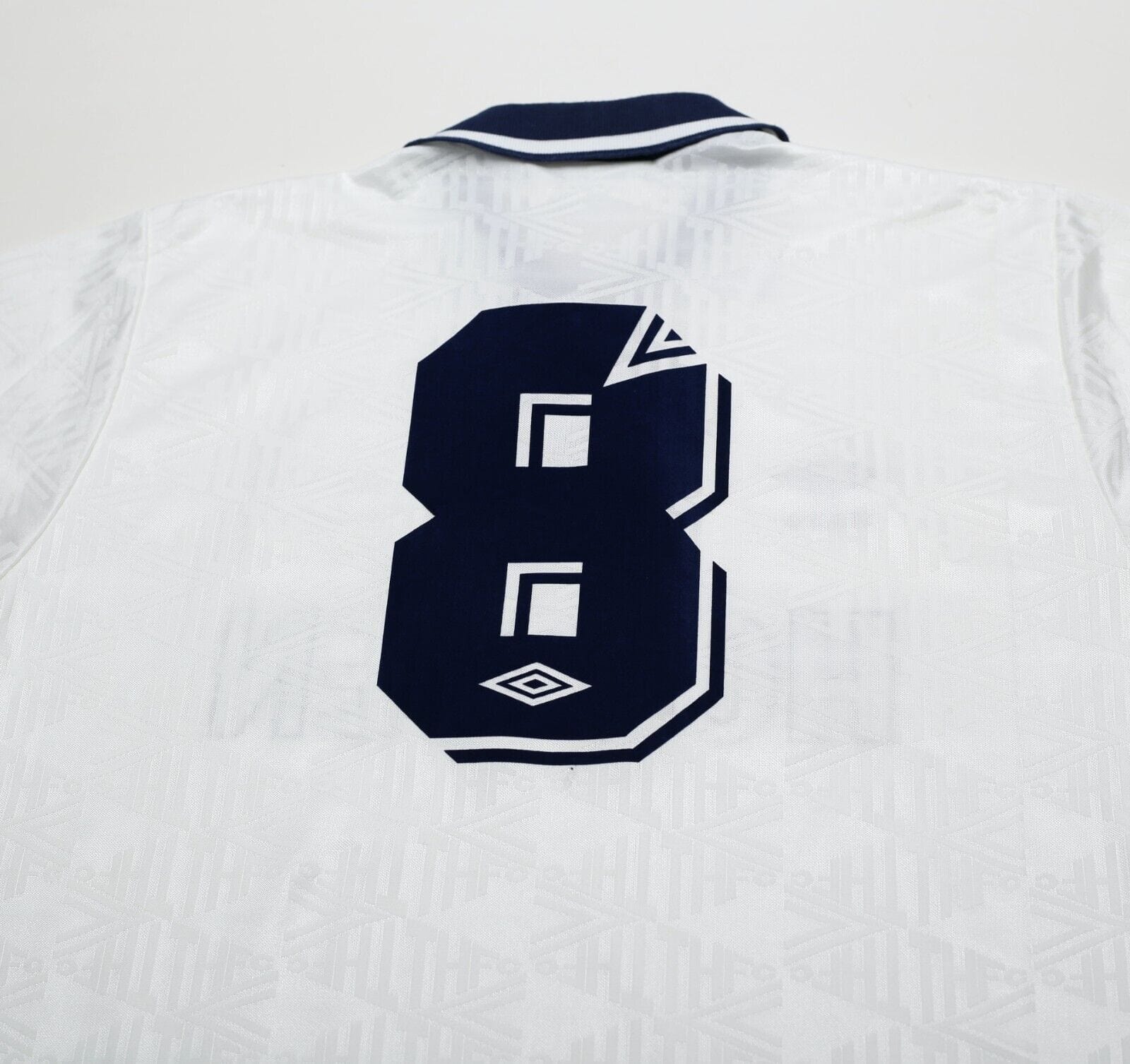 1991/92 GASCOIGNE #8 Tottenham Hotspur Vintage Umbro Home Football Shirt (L)