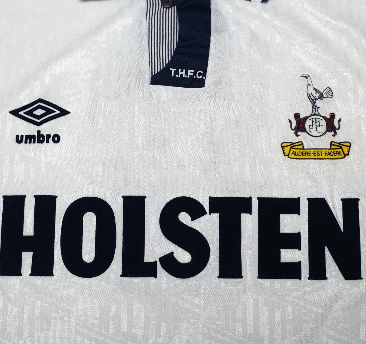 1991/92 GASCOIGNE #8 Tottenham Hotspur Vintage Umbro Home Football Shirt (L)