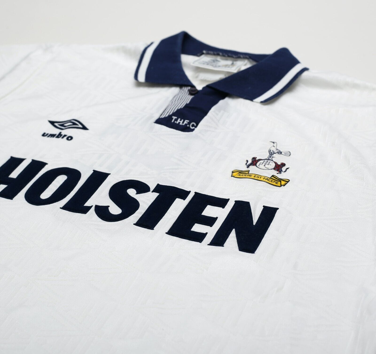 1991/92 GASCOIGNE #8 Tottenham Hotspur Vintage Umbro Home Football Shirt (L)