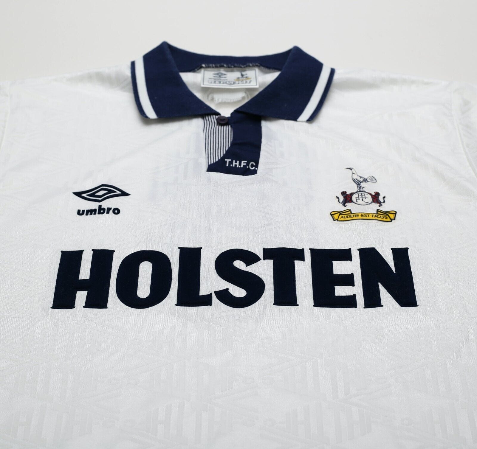 1991/92 GASCOIGNE #8 Tottenham Hotspur Vintage Umbro Home Football Shirt (L)