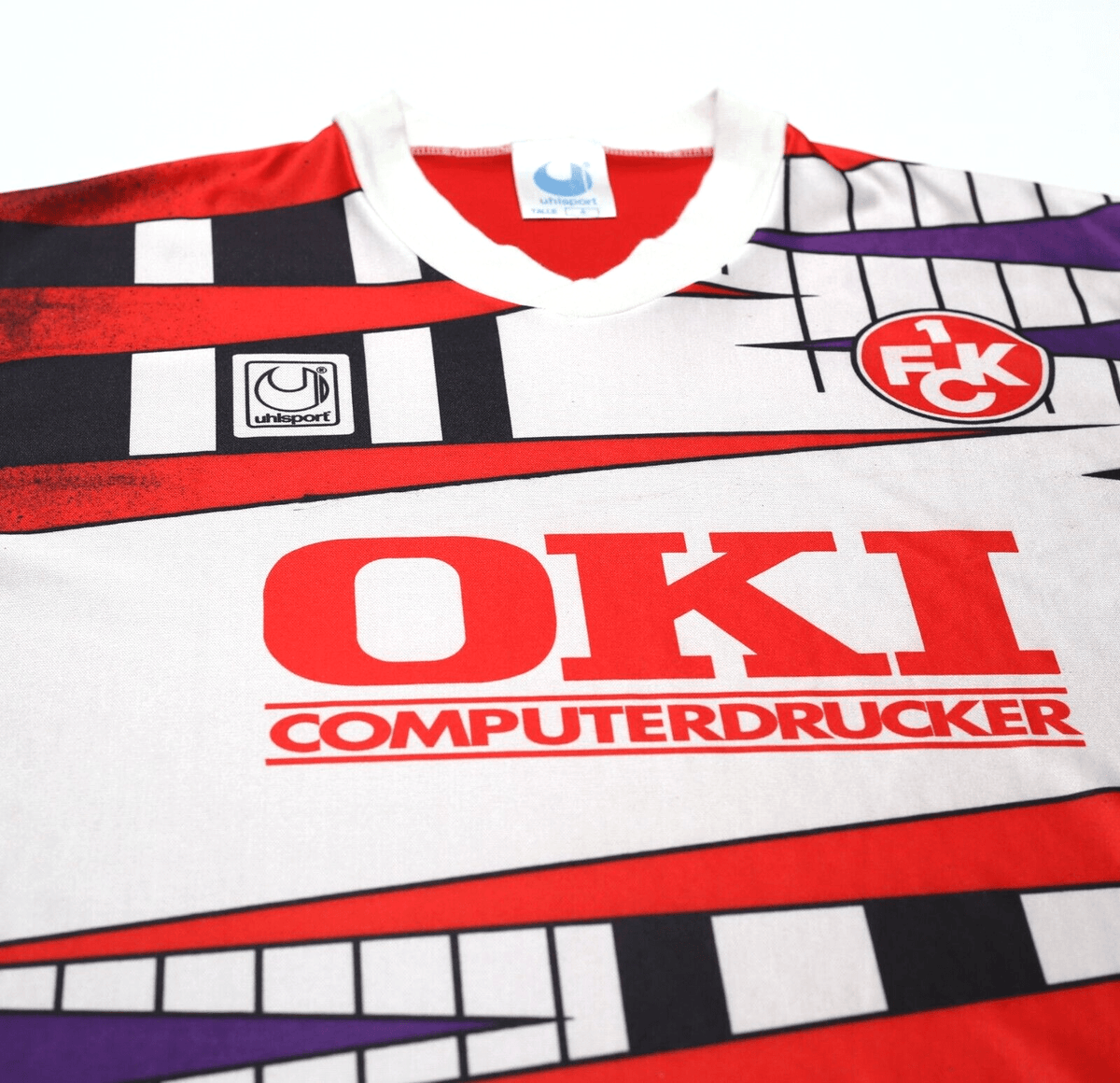 1991/92 KAISERSLAUTERN Vintage Uhlsport Home Football Shirt Jersey (M)