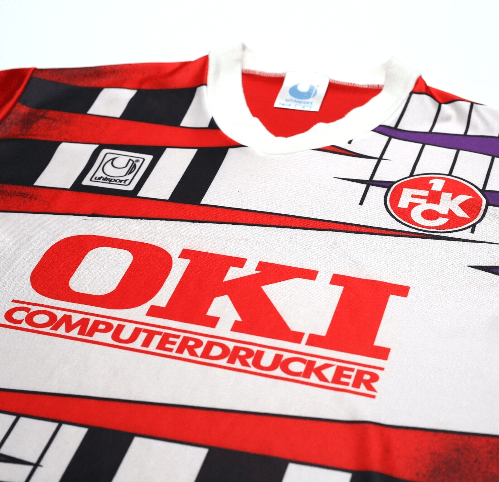 1991/92 KAISERSLAUTERN Vintage Uhlsport Home Football Shirt Jersey (M)