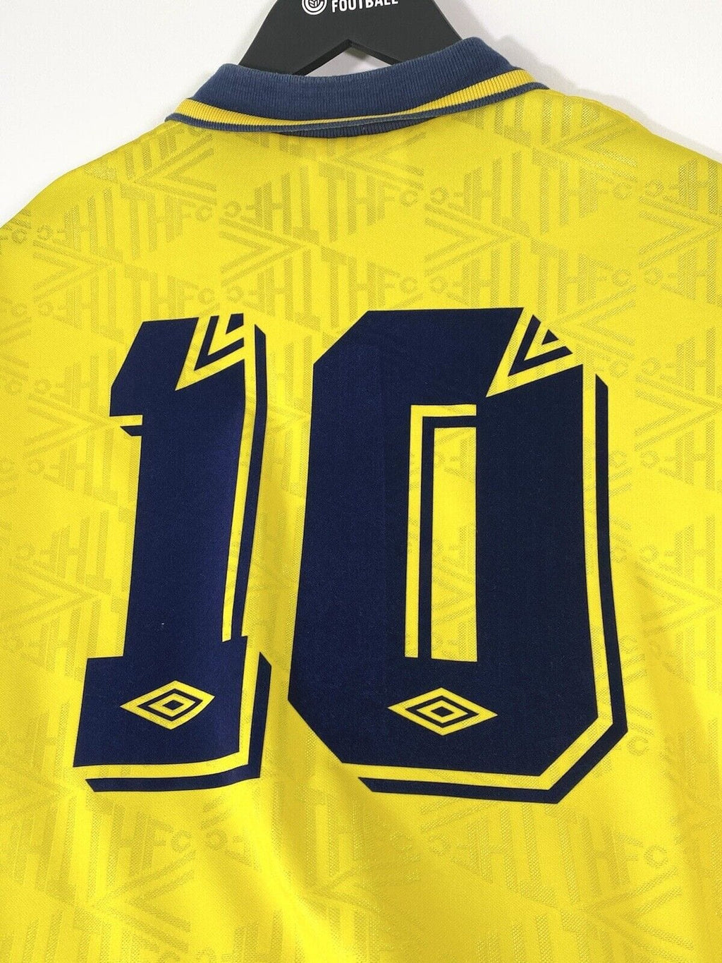 1991/92 LINEKER #10 Tottenham Hotspur Vintage Umbro Away Football Shirt (L)