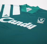 1991/92 LIVERPOOL Vintage adidas Away Football Shirt 42/44 (L) CANDY