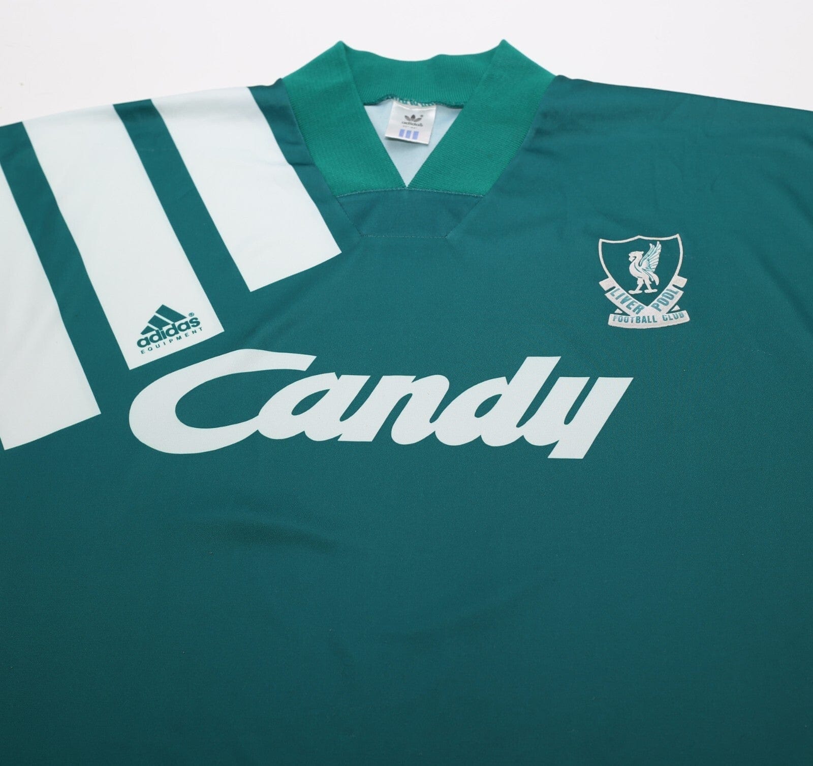 1991/92 LIVERPOOL Vintage adidas Away Football Shirt 42/44 (L) CANDY
