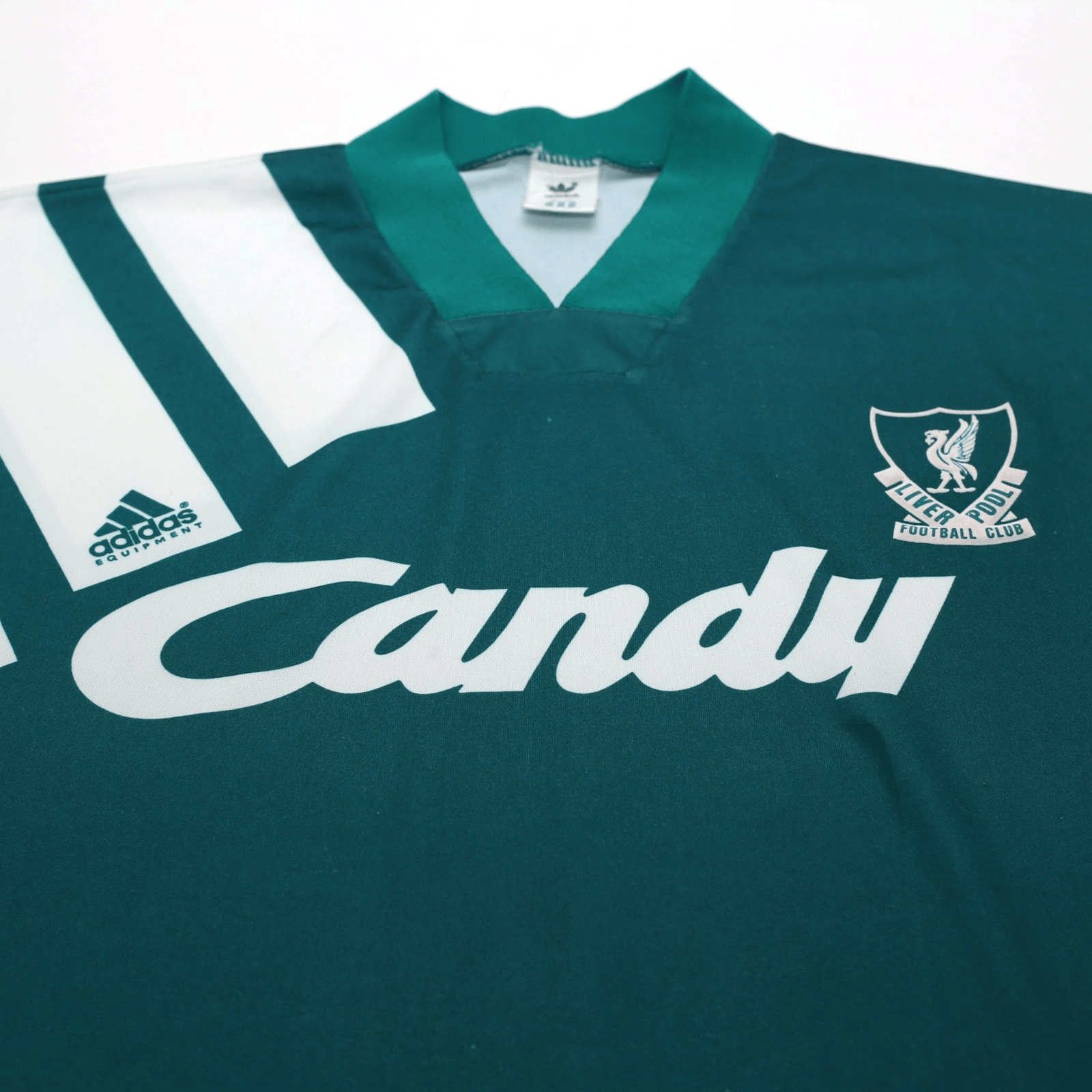 1991/92 Liverpool Vintage adidas Equipment Away Football Shirt 38/40 (M/L) CANDY