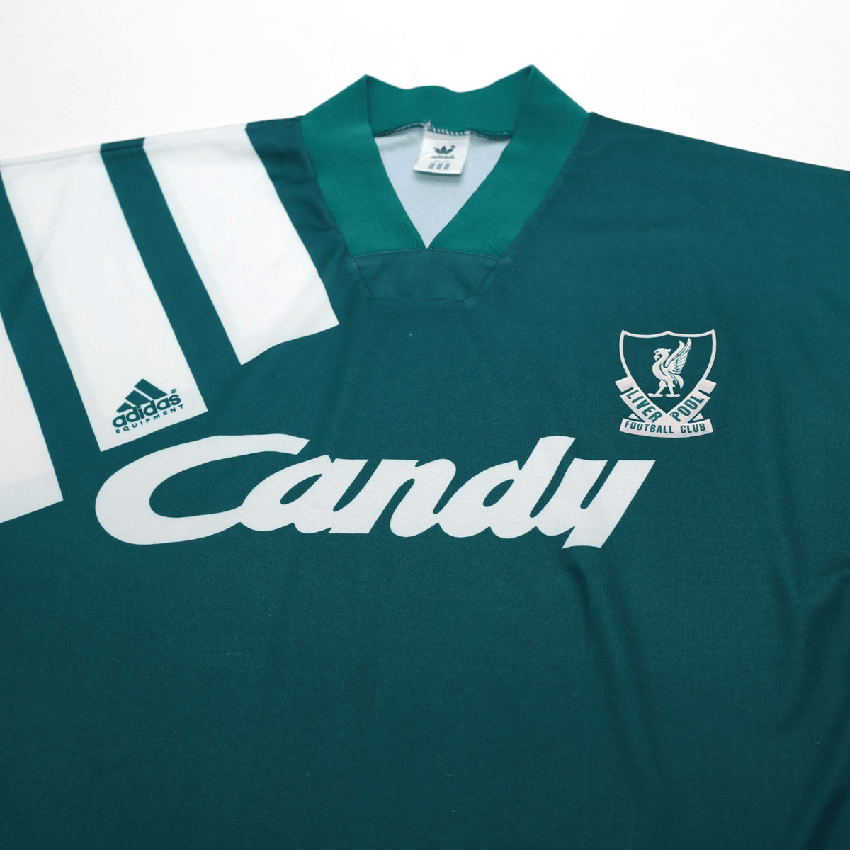1991/92 Liverpool Vintage adidas Equipment Away Football Shirt 38/40 (M/L) CANDY