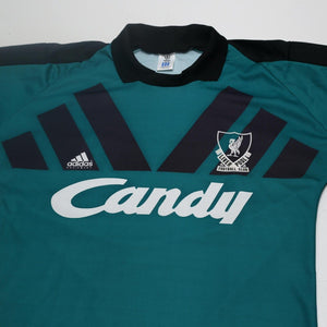 1991/92 Liverpool Vintage adidas Equipment GK Football Shirt 38/40 (M) CANDY