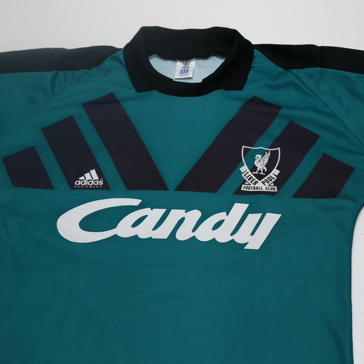 1991/92 Liverpool Vintage adidas Equipment GK Football Shirt 38/40 (M) CANDY