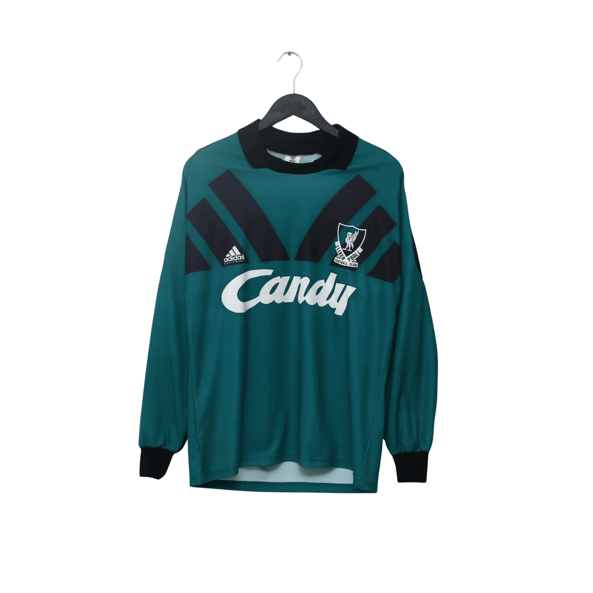1991/92 Liverpool Vintage adidas Equipment GK Football Shirt 38/40 (M) CANDY