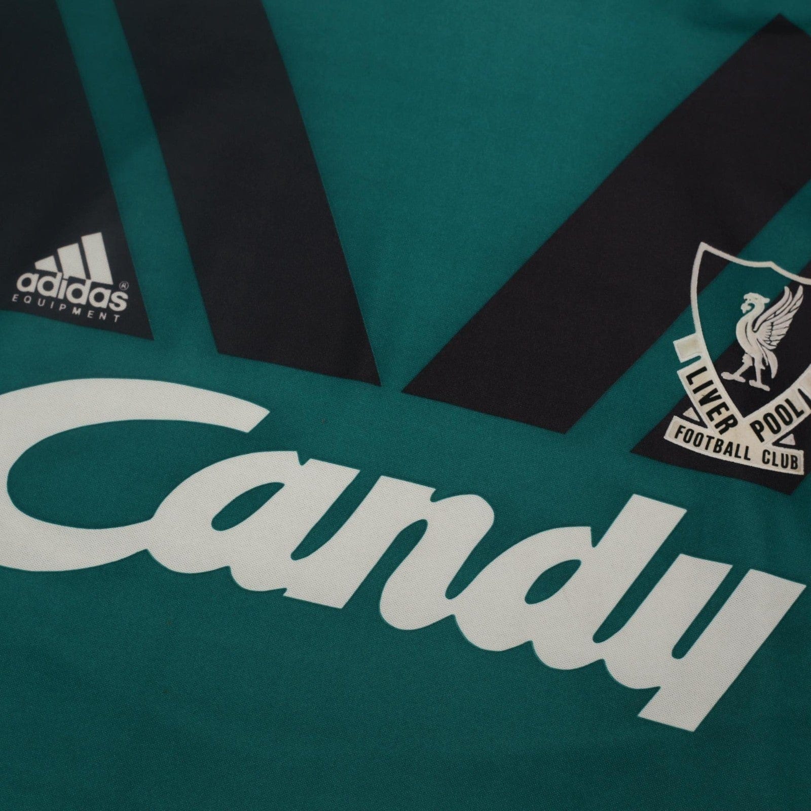 1991/92 Liverpool Vintage adidas Equipment GK Football Shirt 38/40 (M) CANDY