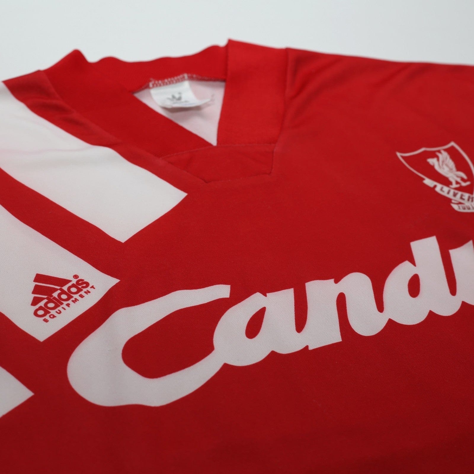 1991/92 Liverpool Vintage adidas Equipment Home Football Shirt 38/40 (M) CANDY