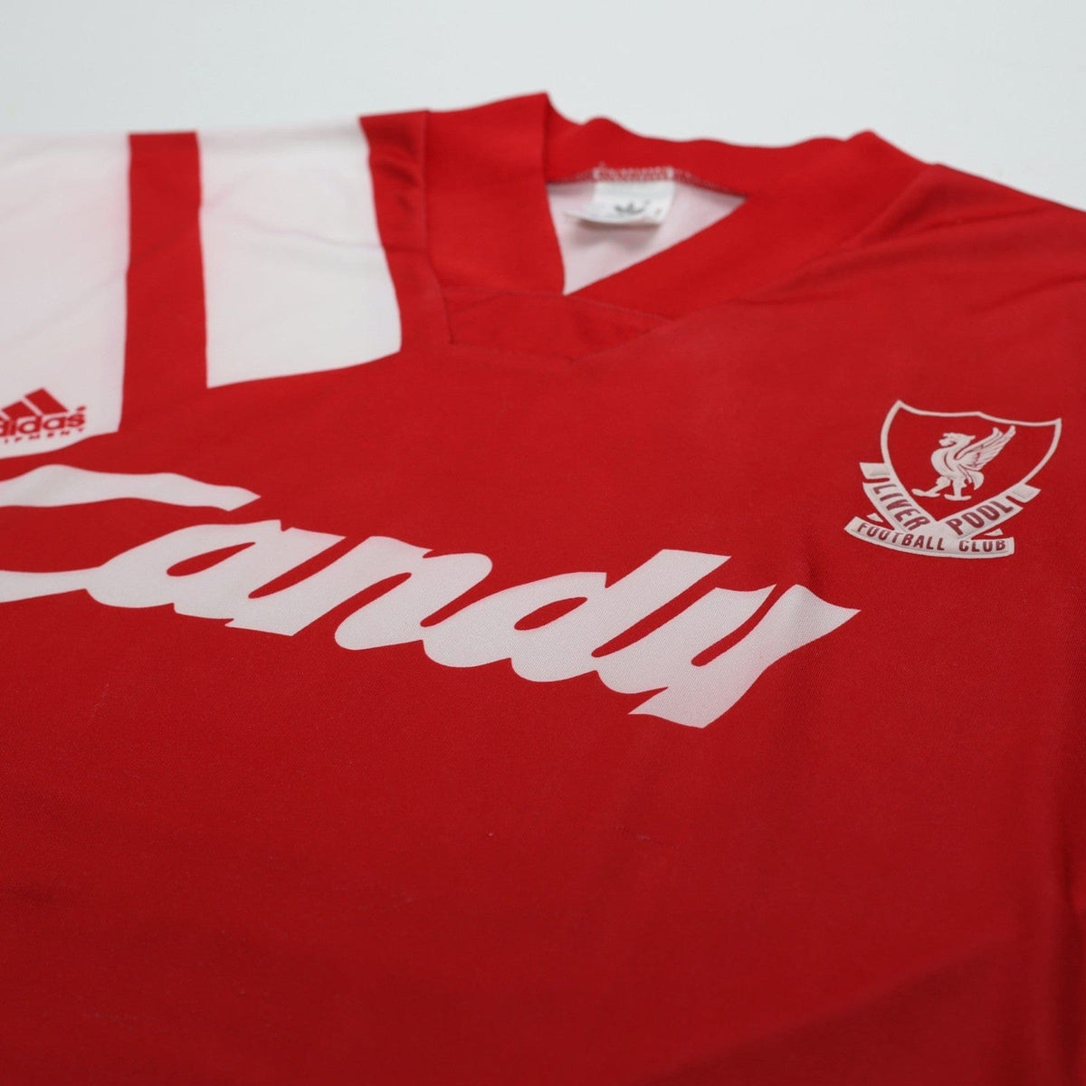 1991/92 Liverpool Vintage adidas Equipment Home Football Shirt 38/40 (M) CANDY