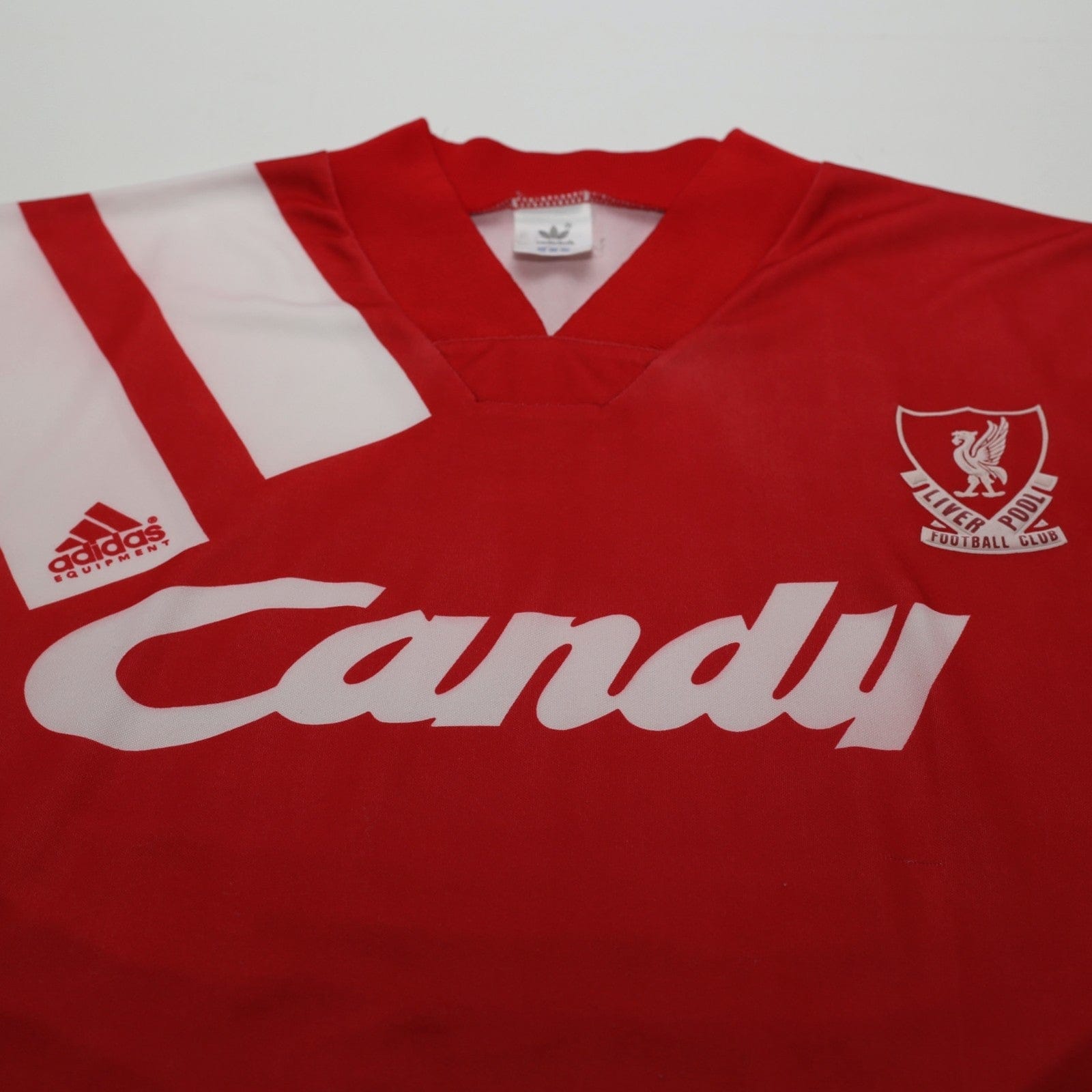 1991/92 Liverpool Vintage adidas Equipment Home Football Shirt 38/40 (M) CANDY
