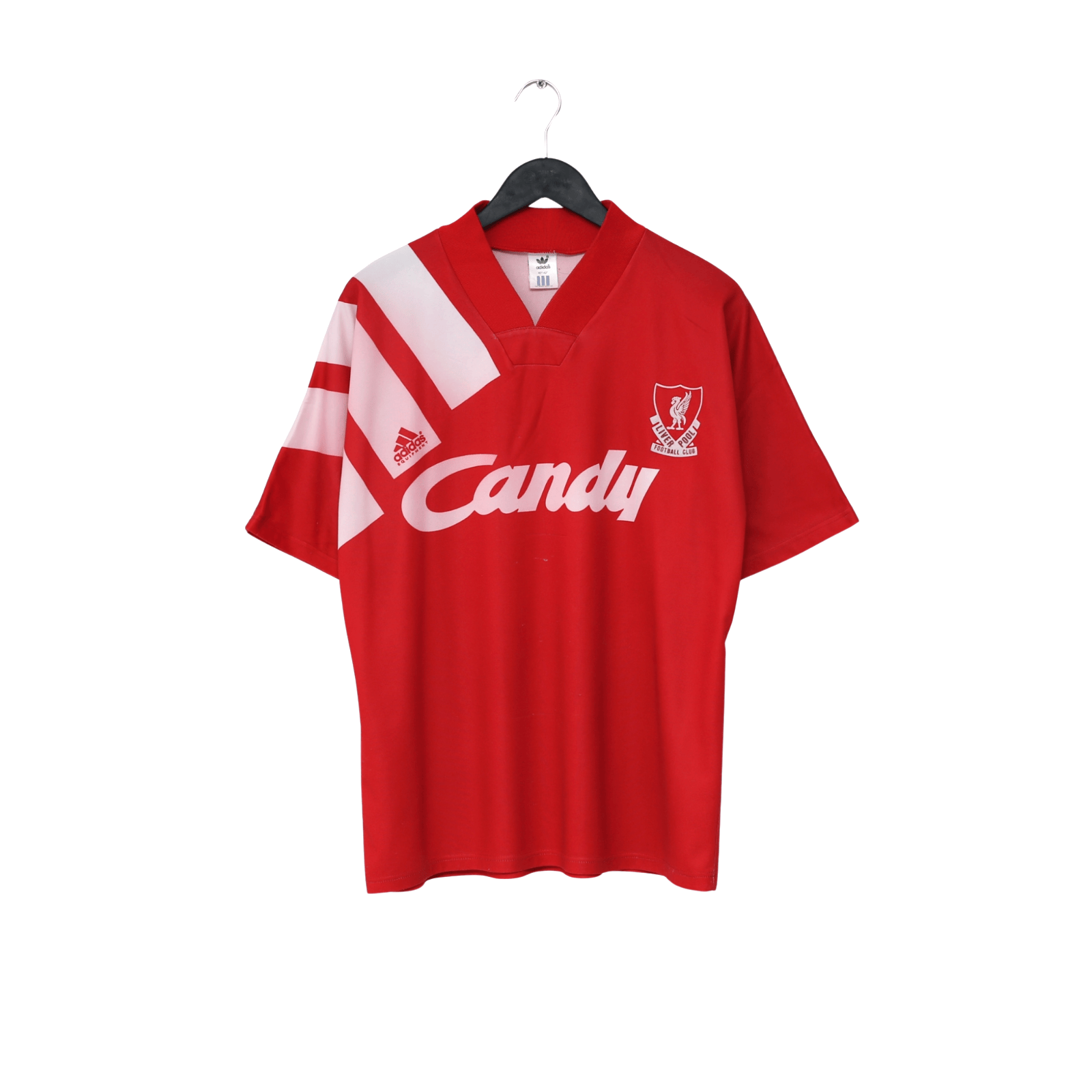 1991/92 Liverpool Vintage adidas Equipment Home Football Shirt 40/42 (L) CANDY