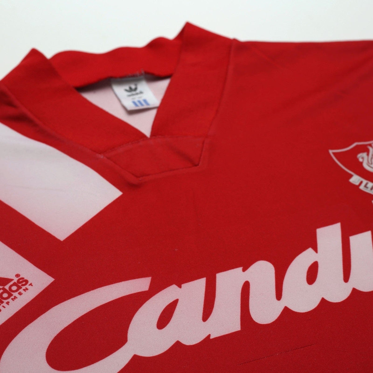 1991/92 Liverpool Vintage adidas Equipment Home Football Shirt 40/42 (L) CANDY