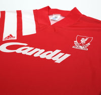 1991/92 LIVERPOOL Vintage adidas Home Football Shirt 34/36 (S) CANDY