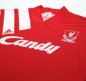 1991/92 LIVERPOOL Vintage adidas Home Football Shirt 34/36 (S) CANDY