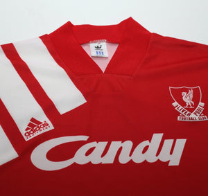 1991/92 LIVERPOOL Vintage adidas Home Football Shirt 34/36 (S) CANDY