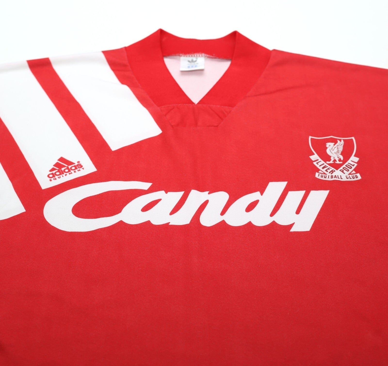 1991/92 LIVERPOOL Vintage adidas Home Football Shirt 38/40 (M) CANDY