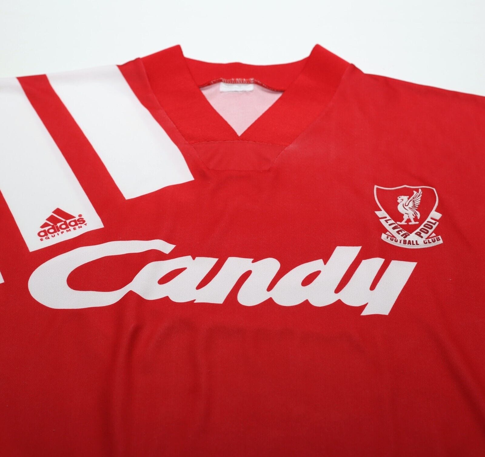 1991/92 LIVERPOOL Vintage adidas Home Football Shirt (XL) CANDY