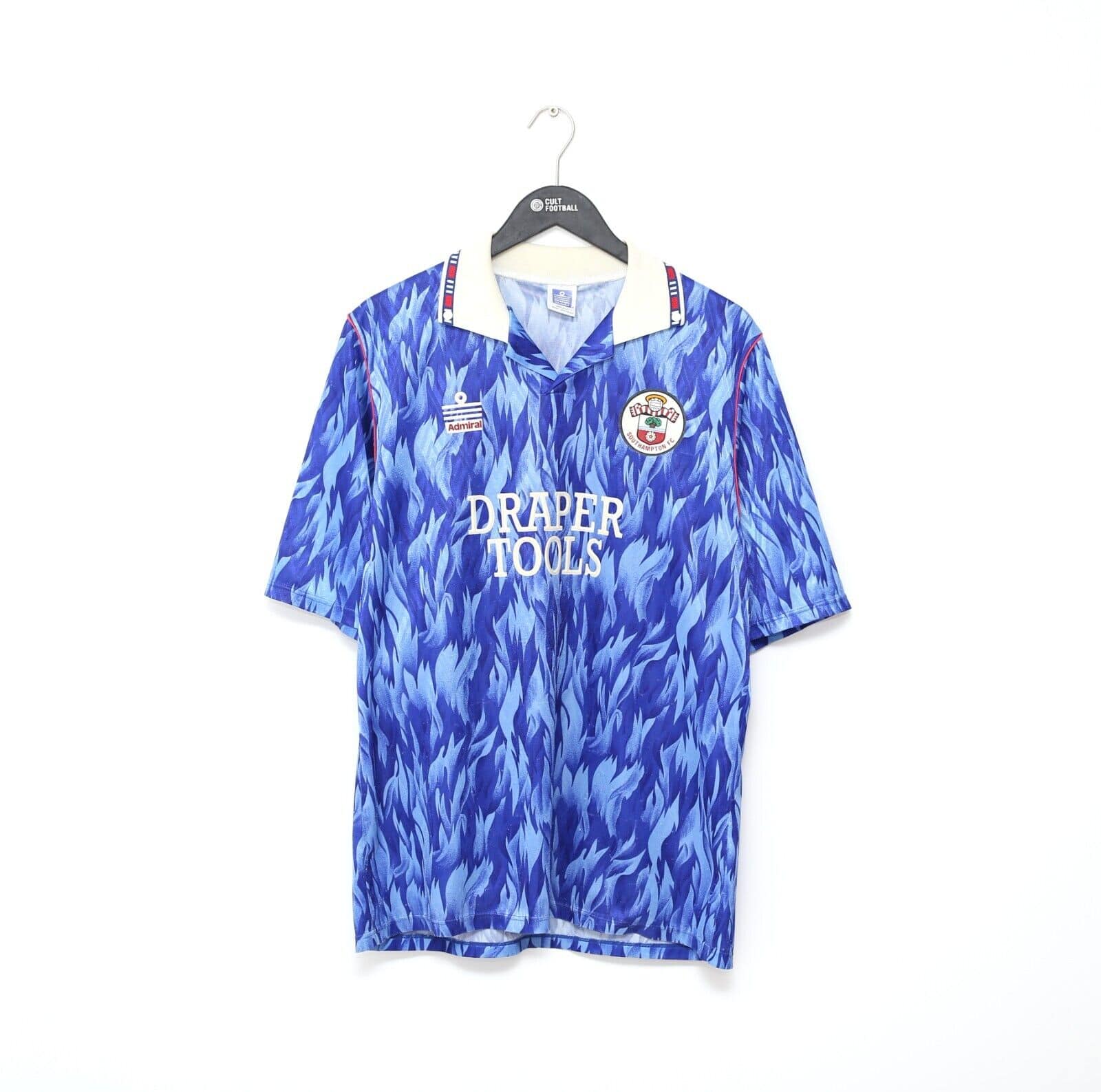 1991/92 SOUTHAMPTON Vintage Admiral Away Football Shirt (L) Shearer Le Tissier