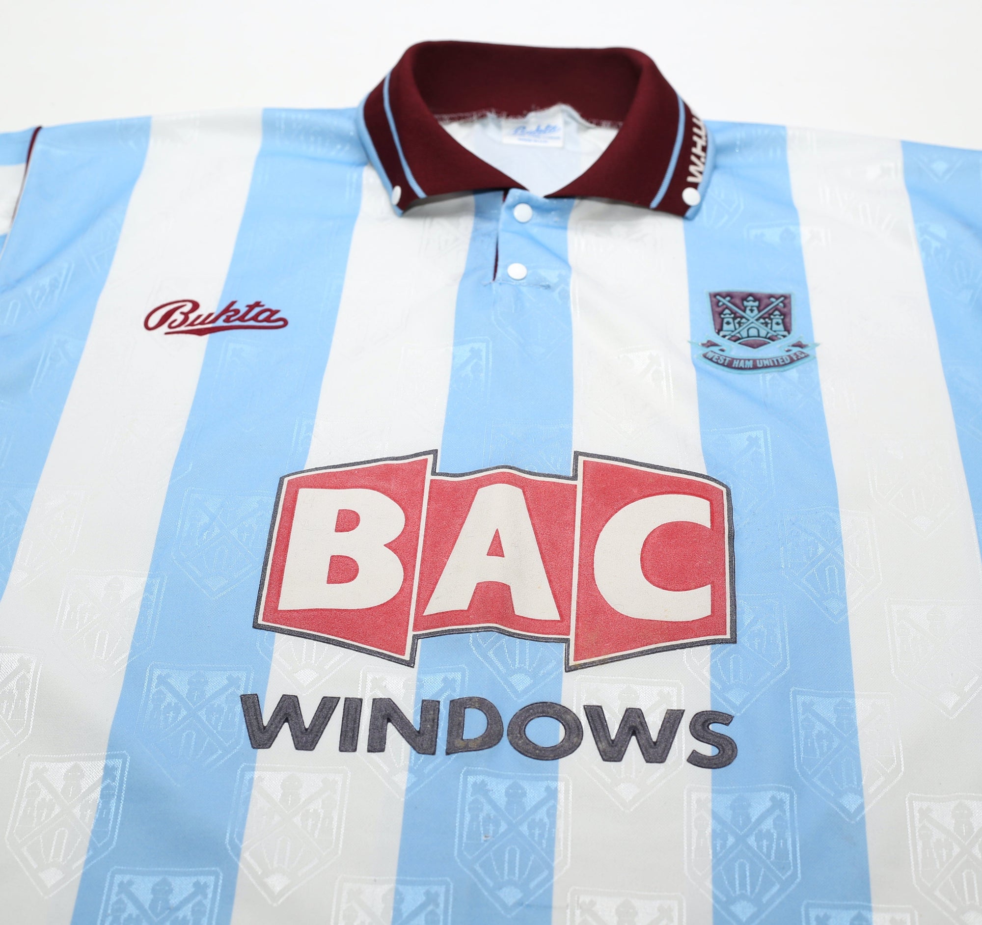 1991/92 WEST HAM UNITED Vintage Bukta Away Football Shirt (L) 42/44