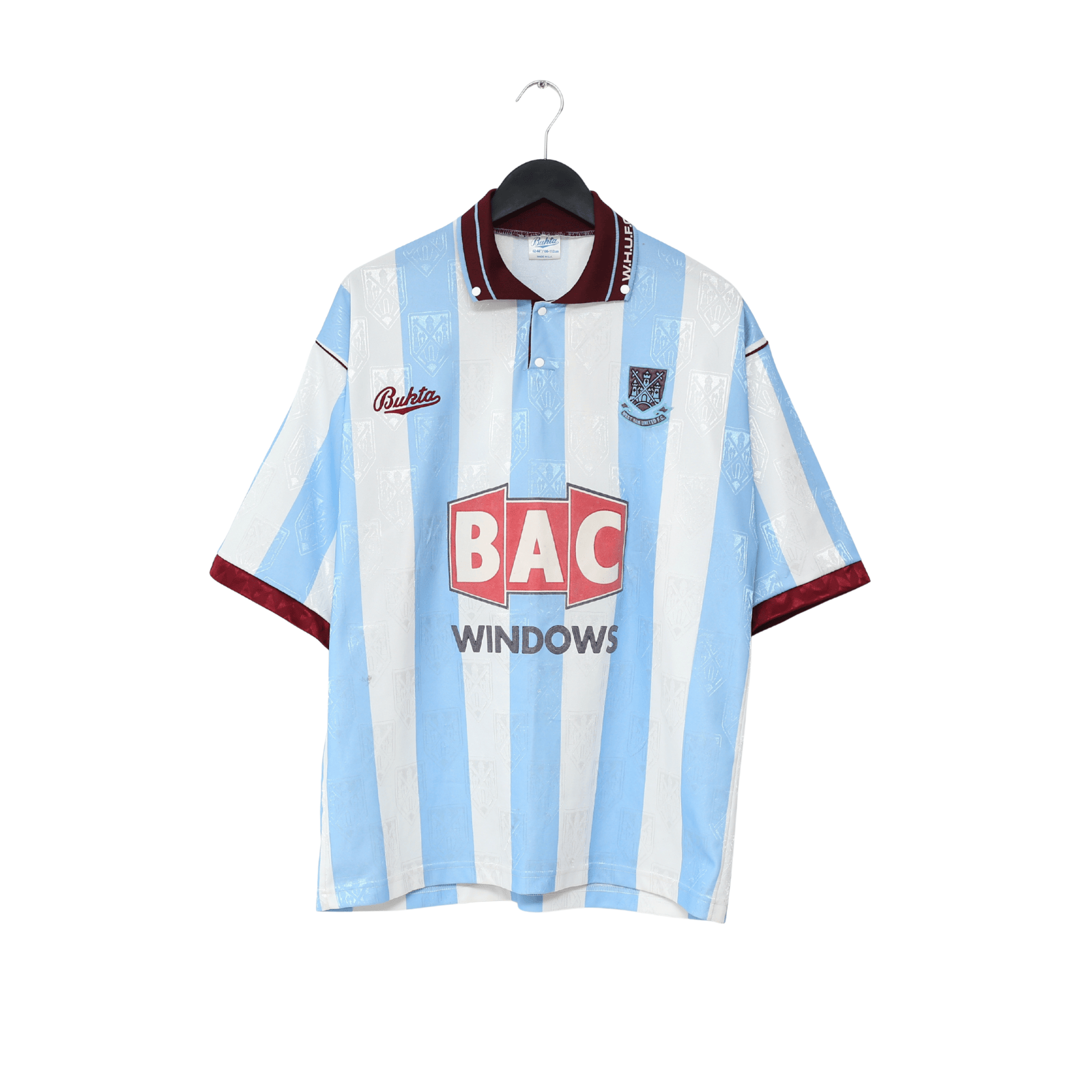1991/92 WEST HAM UNITED Vintage Bukta Away Football Shirt (L) 42/44