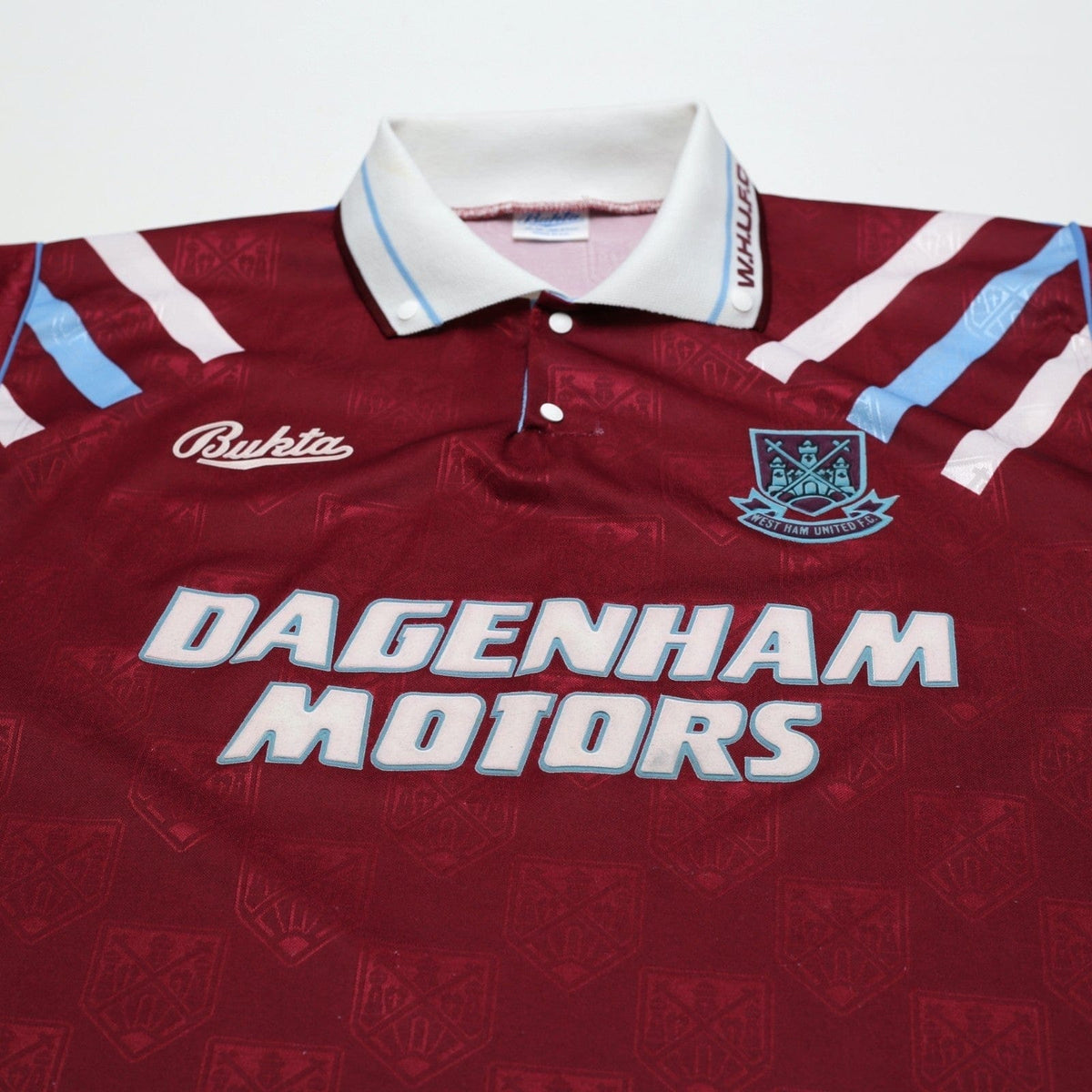 1991/92 WEST HAM UNITED Vintage Bukta Home Football Shirt (S) 34/36