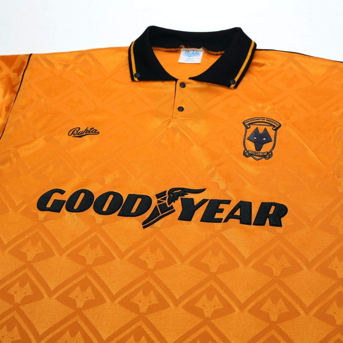 1991/92 Wolverhampton Wanderers Vintage Bukta Home Football Shirt 42 (L) Wolves