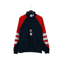 1991/93 Arsenal adidas Originals 1/4 Zip Football Track Top Jacket (L) Drill Top