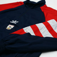 1991/93 Arsenal adidas Originals 1/4 Zip Football Track Top Jacket (L) Drill Top