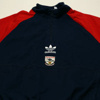 1991/93 Arsenal adidas Originals 1/4 Zip Football Track Top Jacket (M) Drill Top