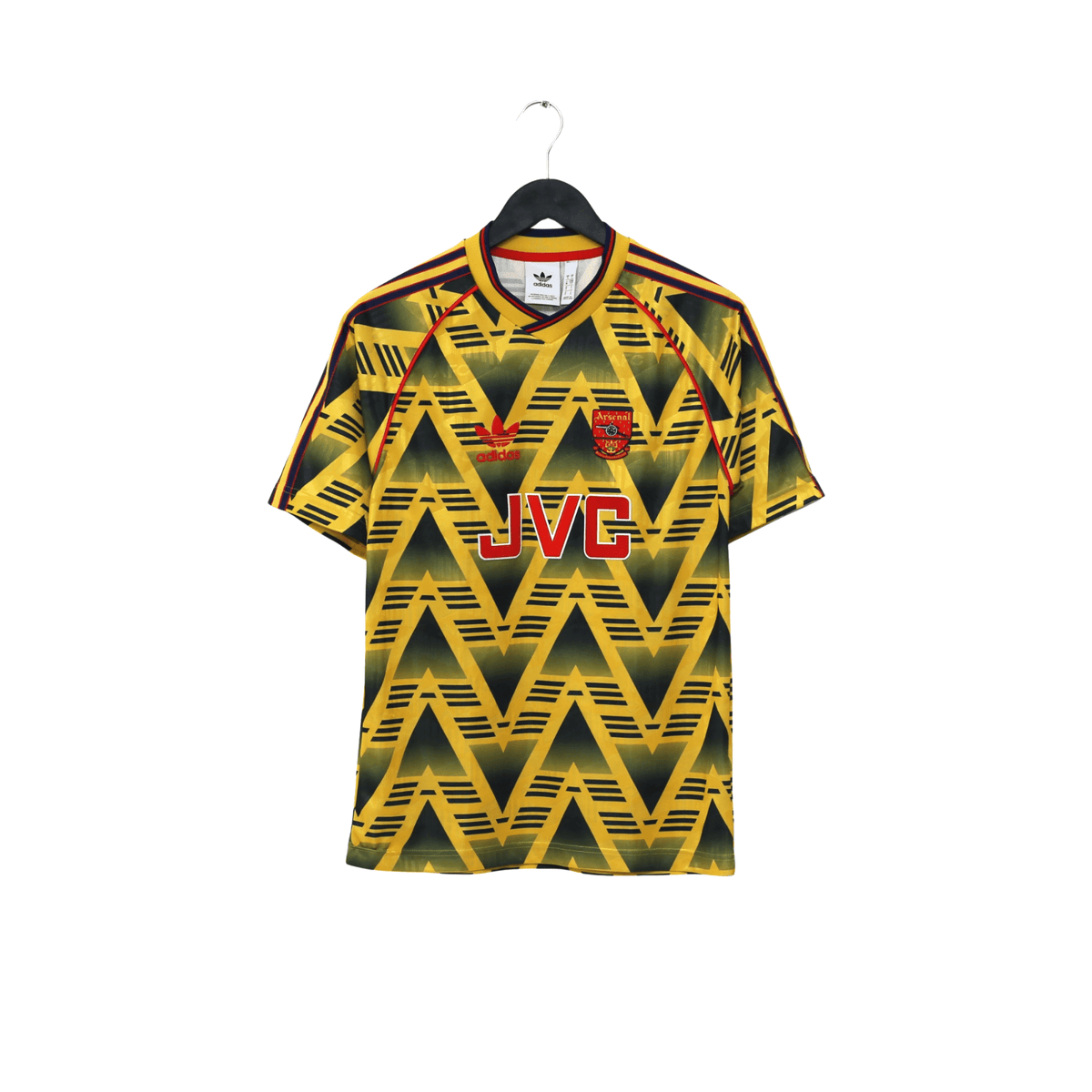 1991/93 Arsenal Retro adidas Originals Bruised Banana Away Football Shirt (S)