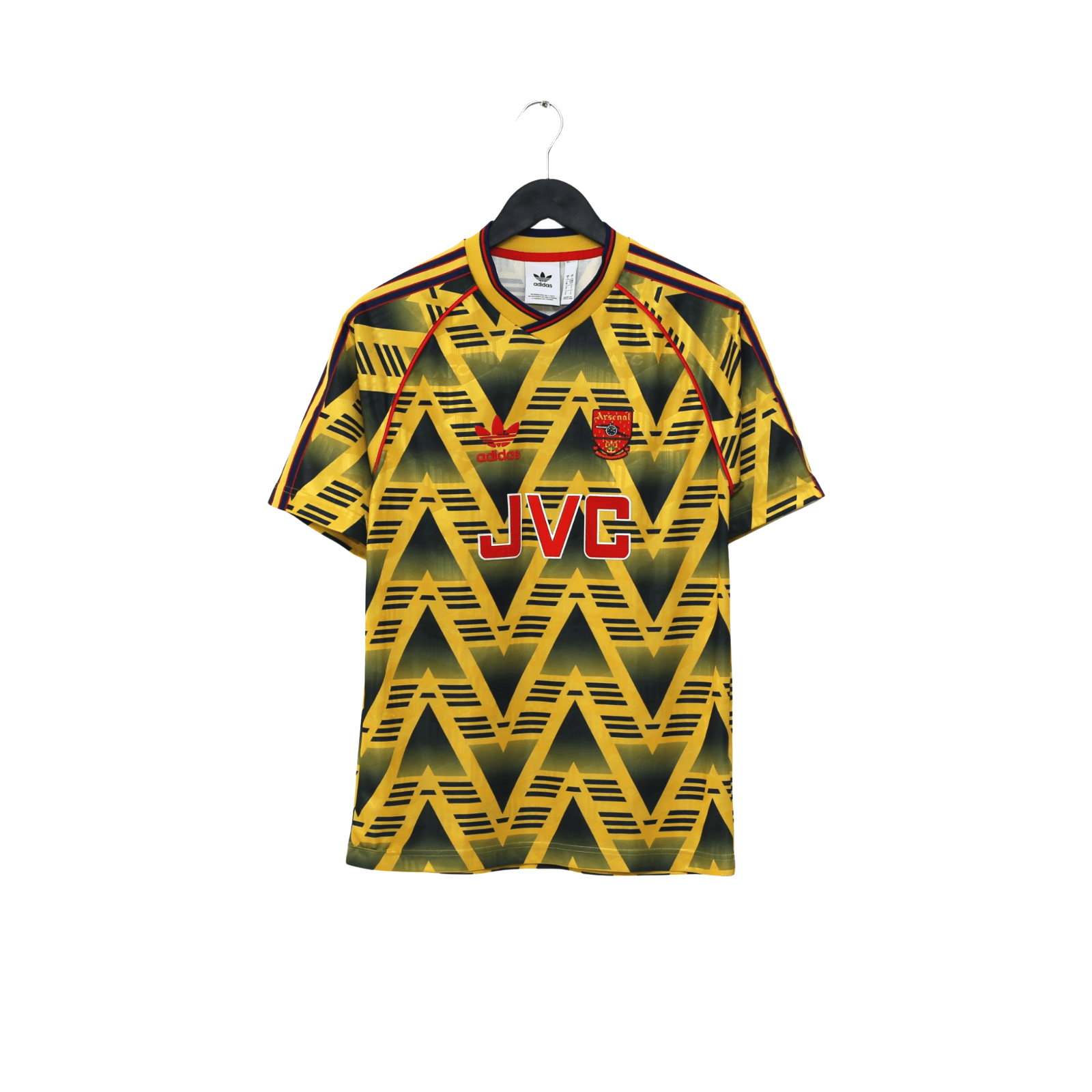 1991/93 Arsenal Retro adidas Originals Bruised Banana Away Football Shirt (S)