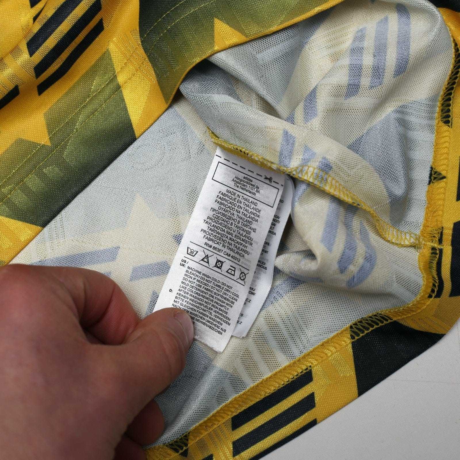 1991/93 Arsenal Retro adidas Originals Bruised Banana Away Football Shirt (S)