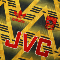 1991/93 Arsenal Retro adidas Originals Bruised Banana Away Football Shirt (S)