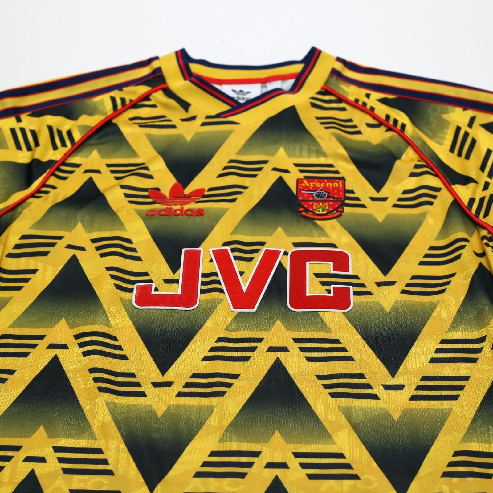 1991/93 Arsenal Retro adidas Originals Bruised Banana Away Football Shirt (S)