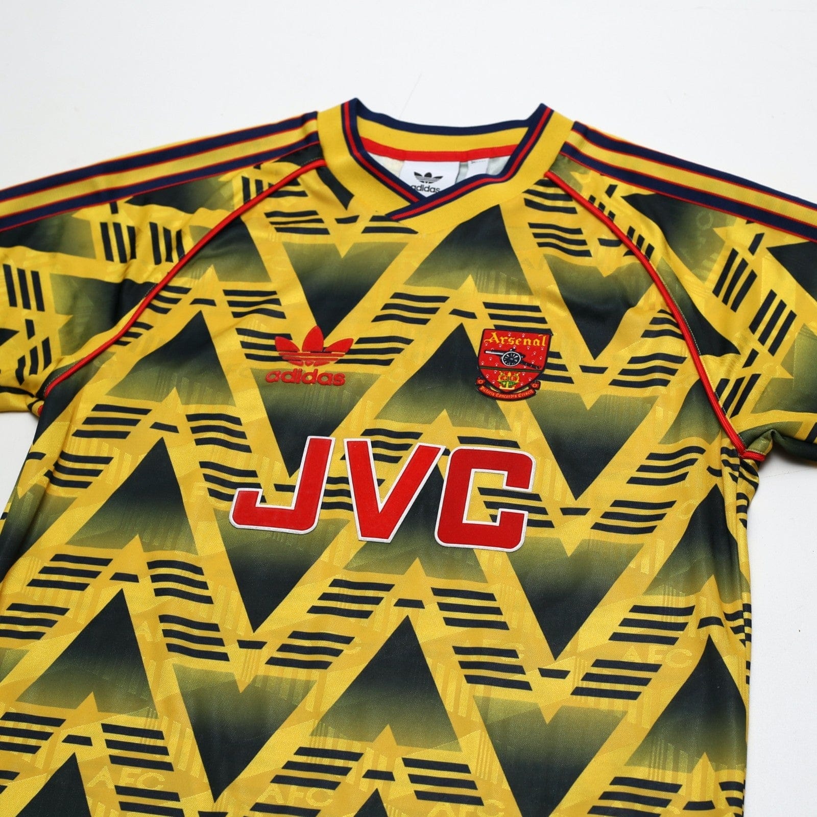 1991/93 Arsenal Retro adidas Originals Bruised Banana Away Football Shirt (S)