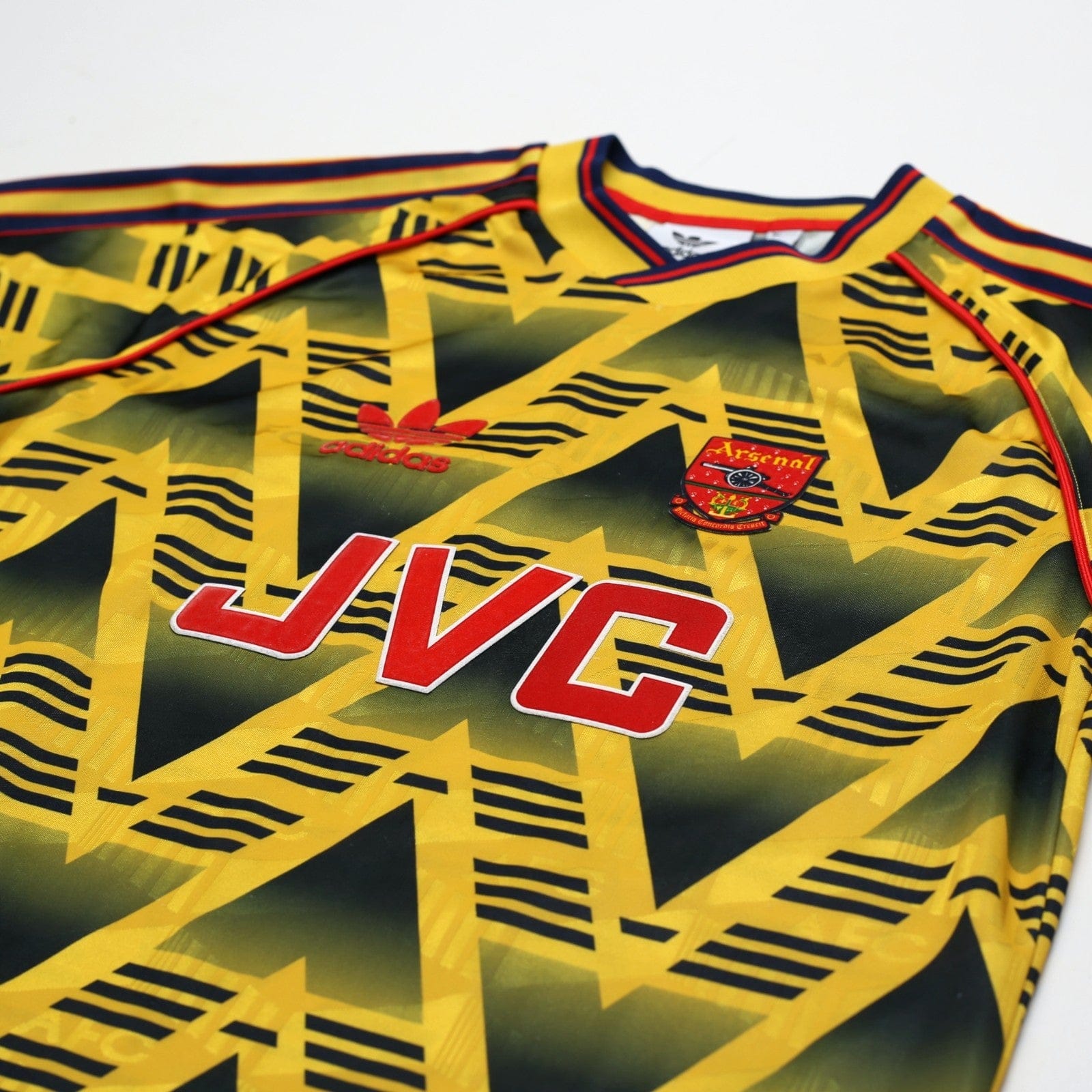 1991/93 Arsenal Retro adidas Originals Bruised Banana Away Football Shirt (S)
