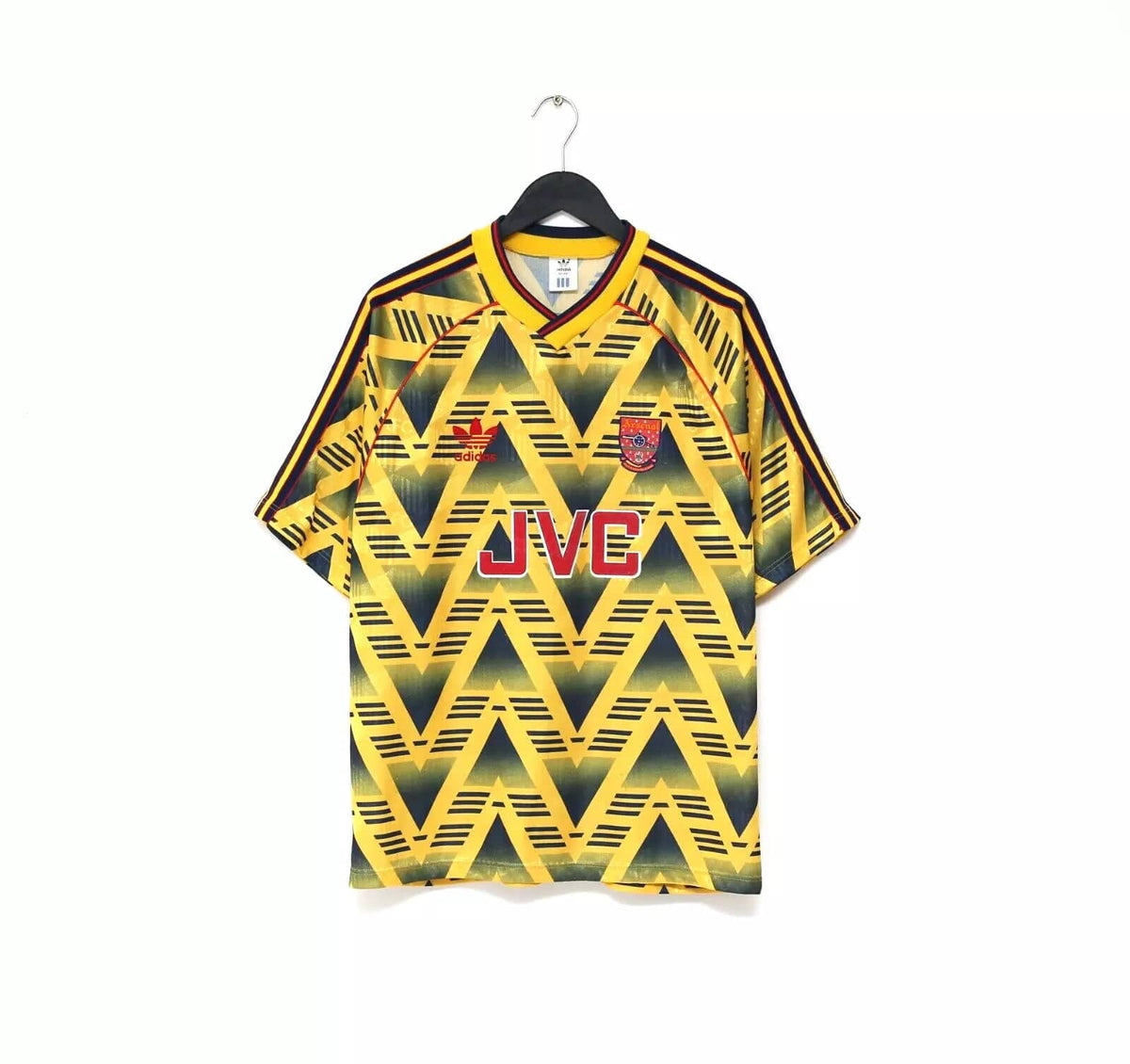 1991/93 Arsenal Vintage adidas Bruised Banana Away Football Shirt (L) 42/44