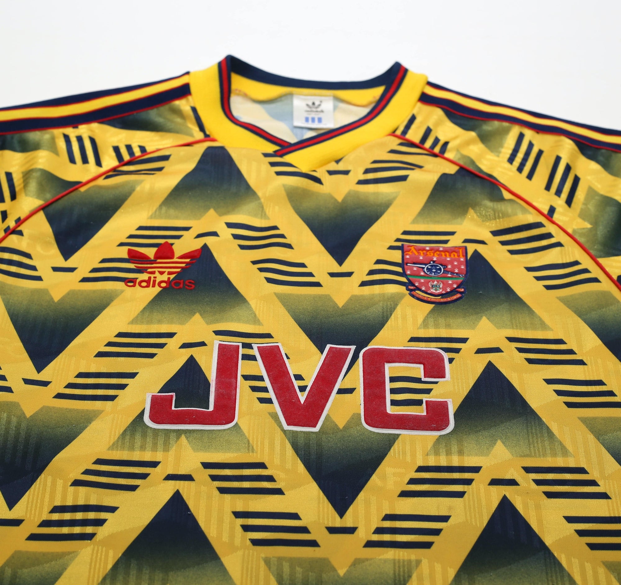 1991/93 Arsenal Vintage adidas Bruised Banana Away Football Shirt (L) 42/44