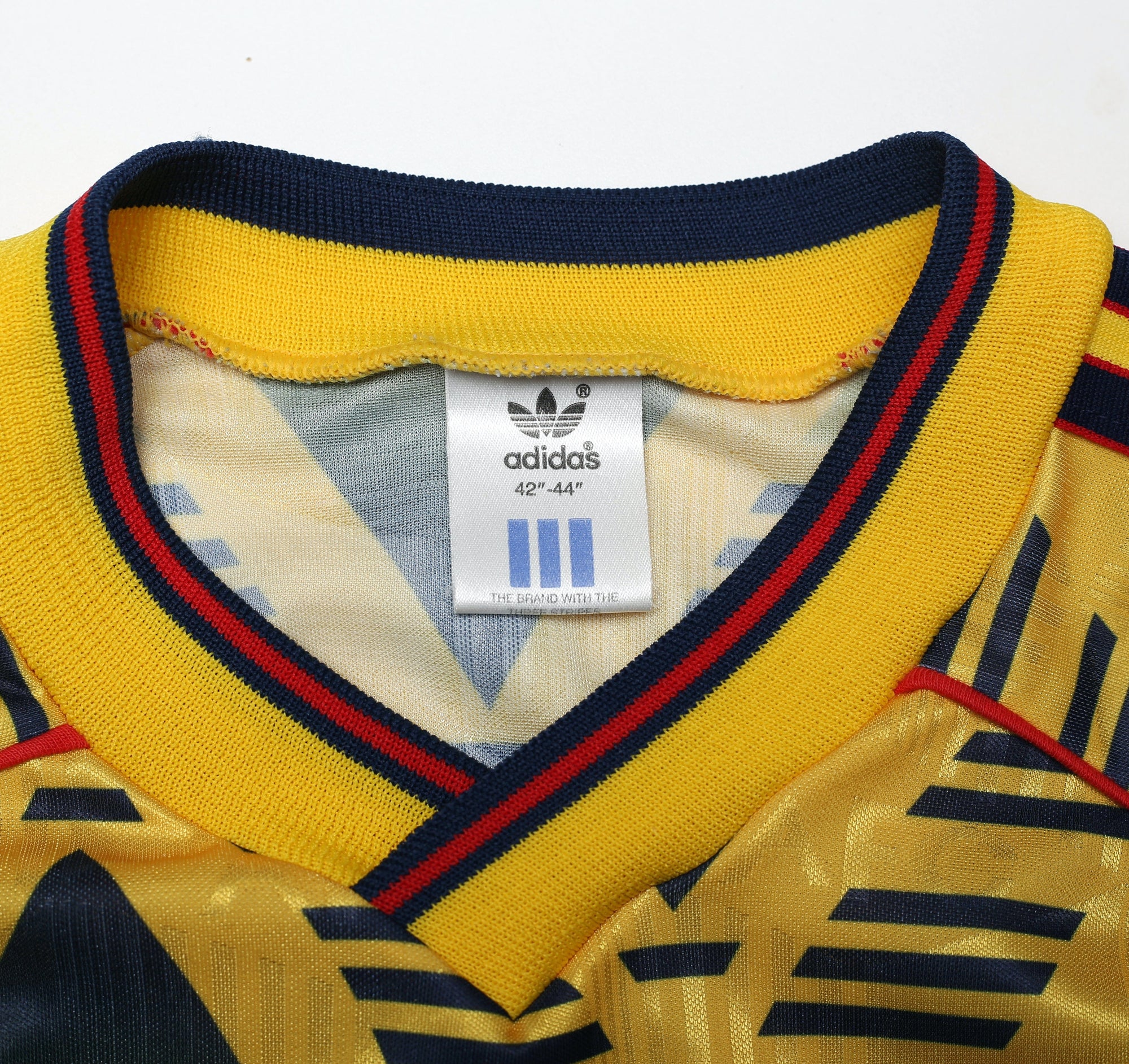 1991/93 Arsenal Vintage adidas Bruised Banana Away Football Shirt (L) 42/44