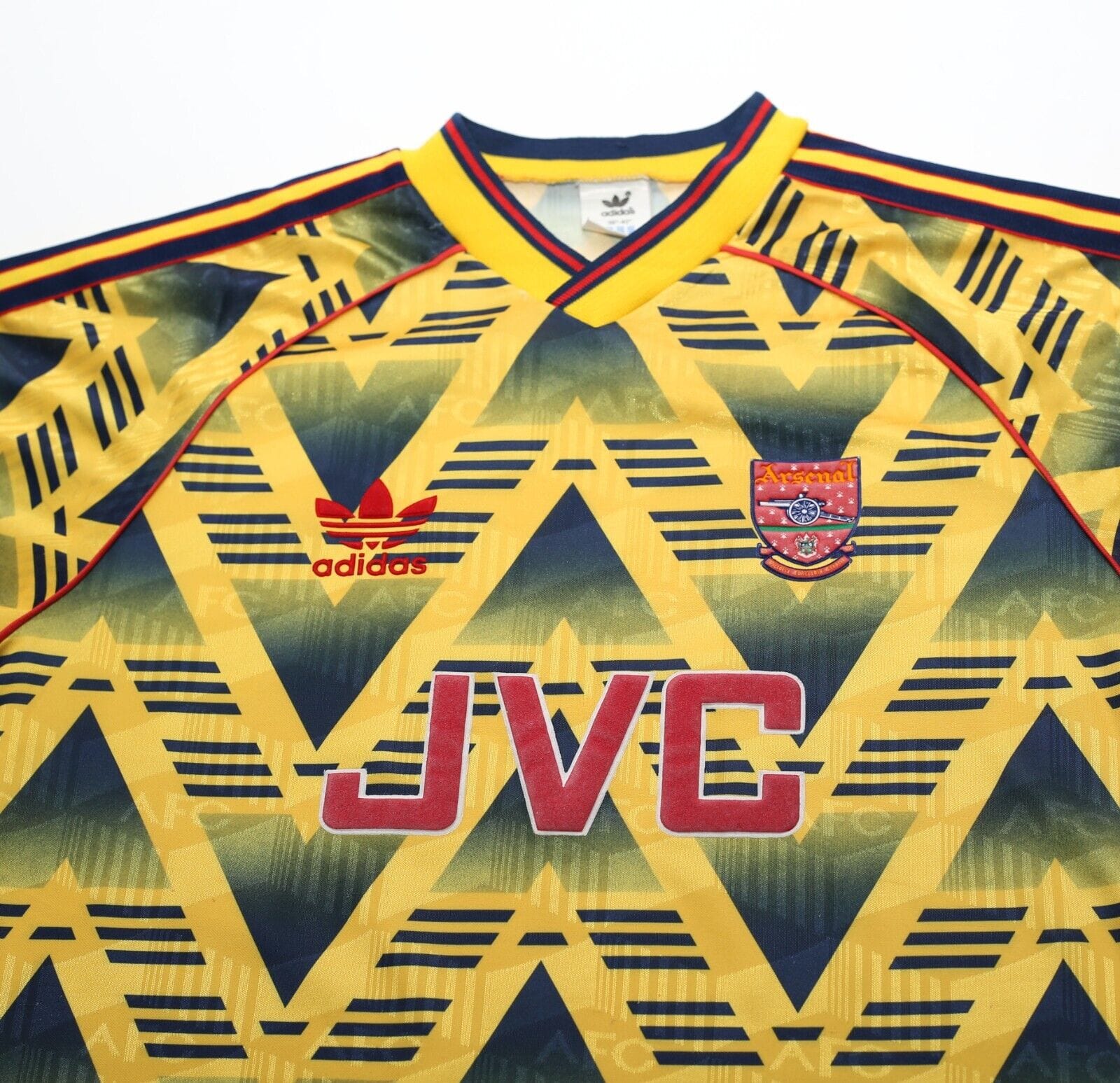 1991/93 ARSENAL Vintage adidas Bruised Banana Away Football Shirt (M)