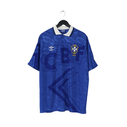 1991/93 BRAZIL Vintage Umbro Away Football Shirt (L)