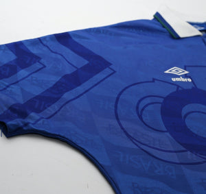 1991/93 BRAZIL Vintage Umbro Away Football Shirt (L)