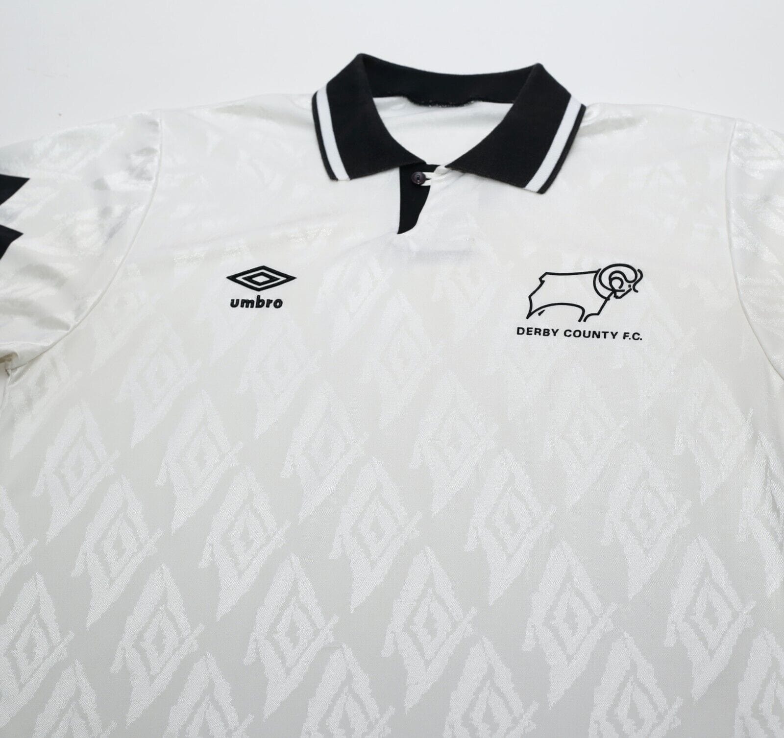 1991/93 DERBY COUNTY Vintage Umbro Home Football Shirt Jersey (L)