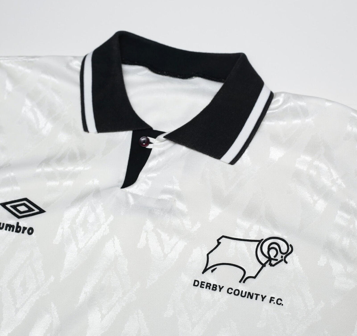 1991/93 DERBY COUNTY Vintage Umbro Home Football Shirt Jersey (L)