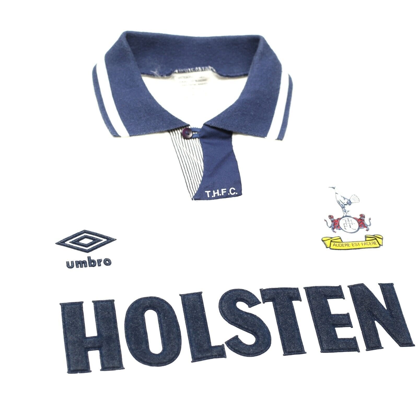 1991/93 GASCOIGNE #8 Tottenham Hotspur Vintage Umbro Home Football Shirt (L)